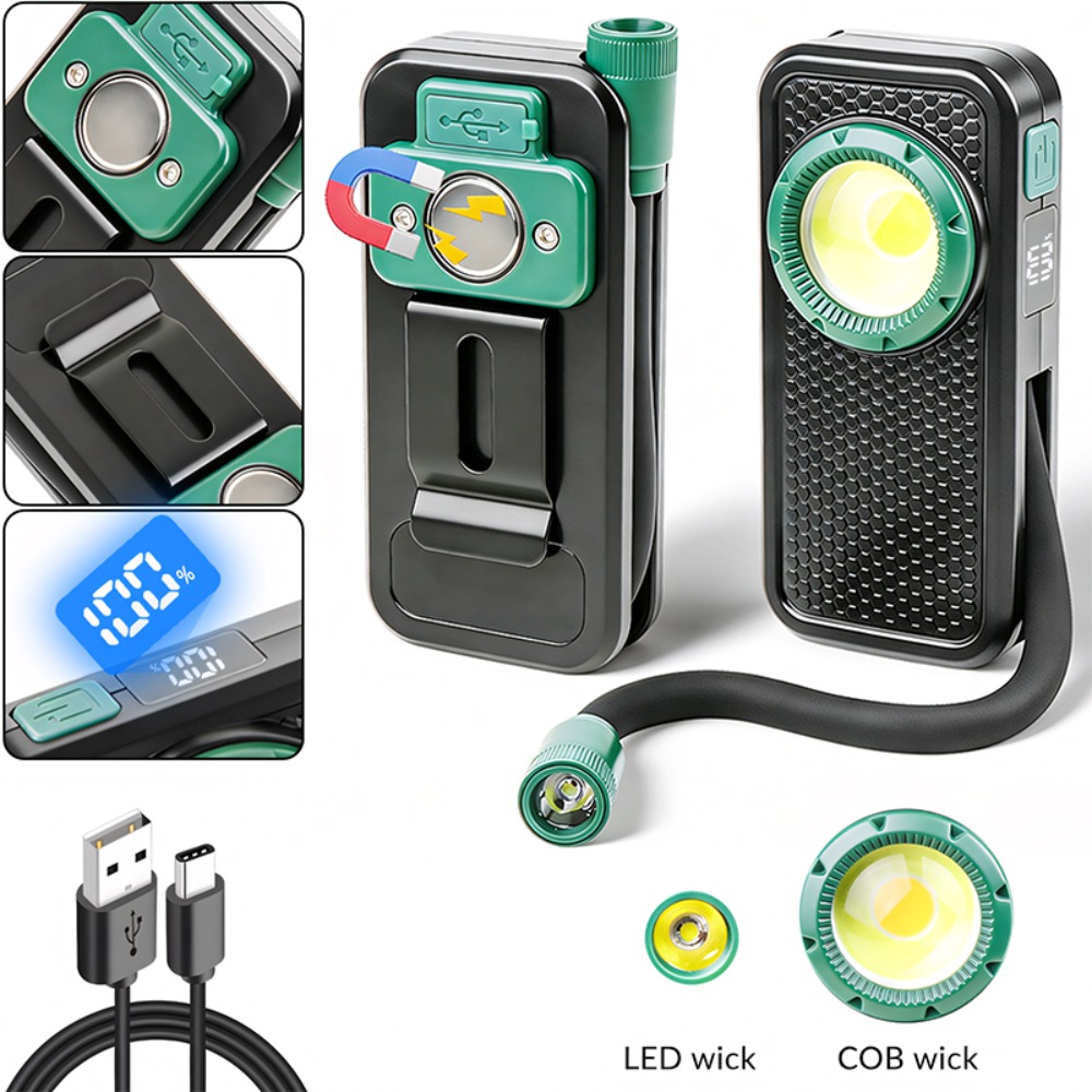 Outdoor Lighting Rechargeable - New Magnetic Work Light with Pen