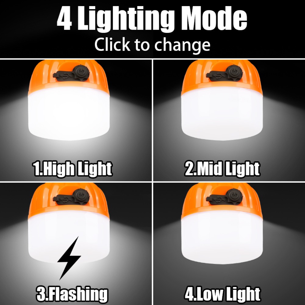 Portable Mini Camping Lamp 4 L - огляд і ціна Outdoor Lighting Rechargeable