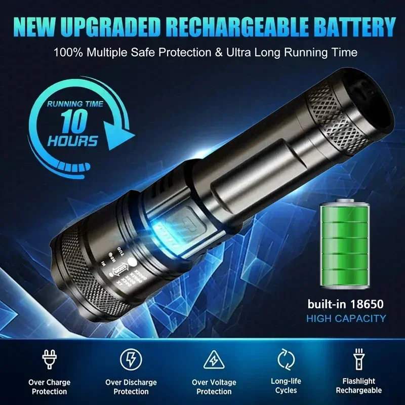 Super Bright LED Flashlight US - огляд і ціна Outdoor Lighting Rechargeable