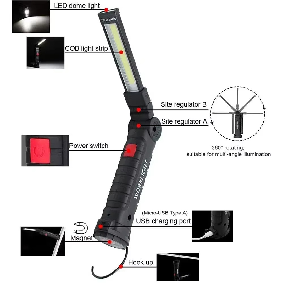 Portable LED Flashlight with M - огляд і ціна Outdoor Lighting Rechargeable